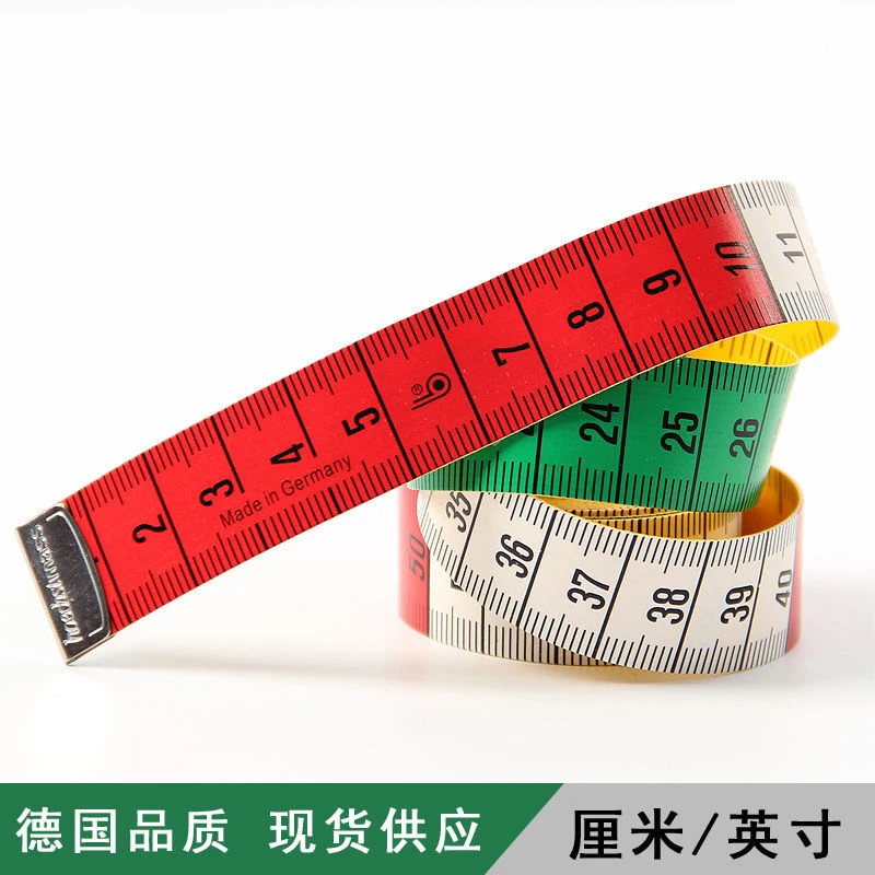 彩色钮扣皮尺软尺服装裁缝尺子测量三围腰围1.5米软皮尺优质家用
