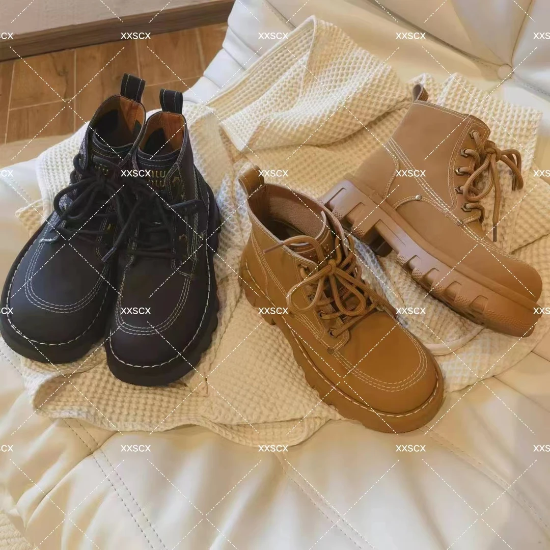 小小苏【繁花】2024夏季新款透气马丁靴女厚底潮流百搭