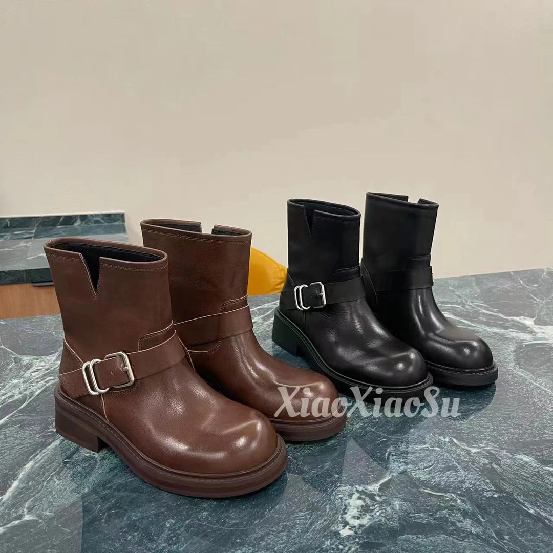 小小苏【背带扣】新款时尚短靴女百搭休闲短靴时尚