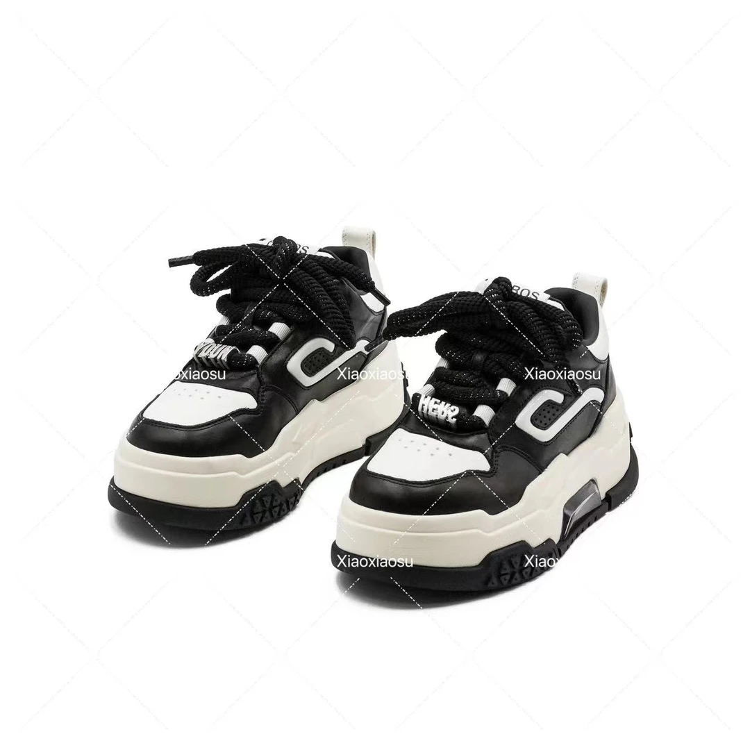 小小苏女鞋休闲时尚板鞋百搭小众时尚厚底板鞋韩版低帮