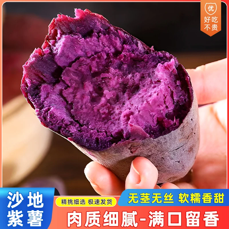 紫薯新鲜沙地番薯地瓜山芋香薯农家自种现挖 4.5斤-5斤中果