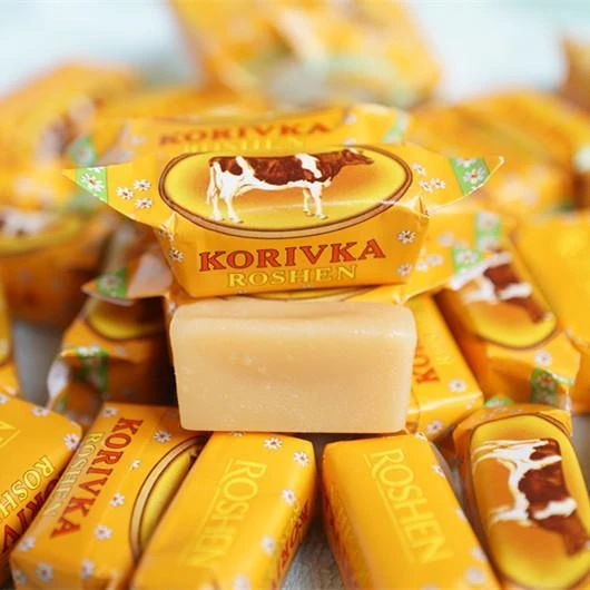 1000g乌克兰原装进口食品  袋装如胜夹心软牛奶糖 乳脂软500g奶味