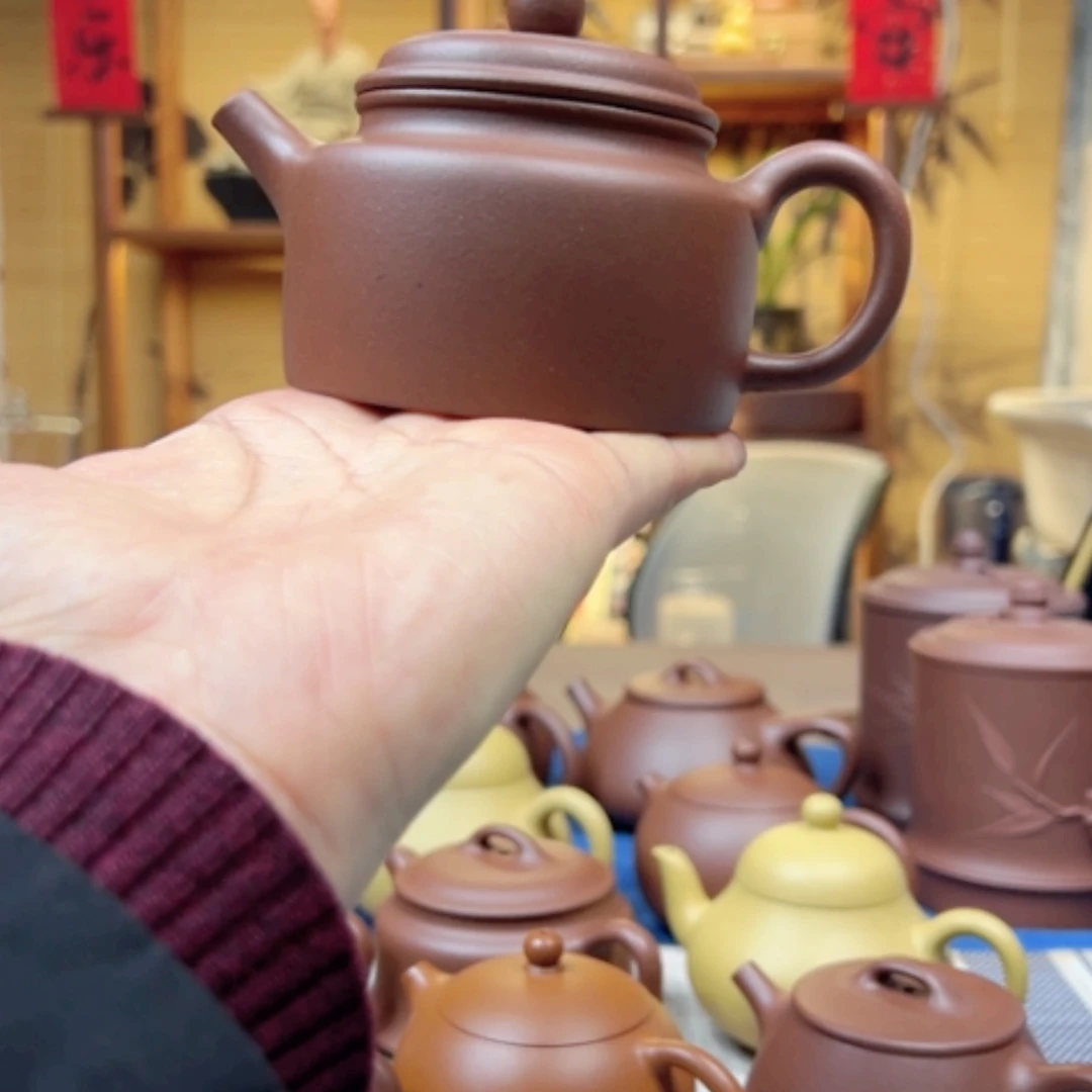 【闪购商品】紫砂茶壶端*木底槽清200cc陆雪龙制作