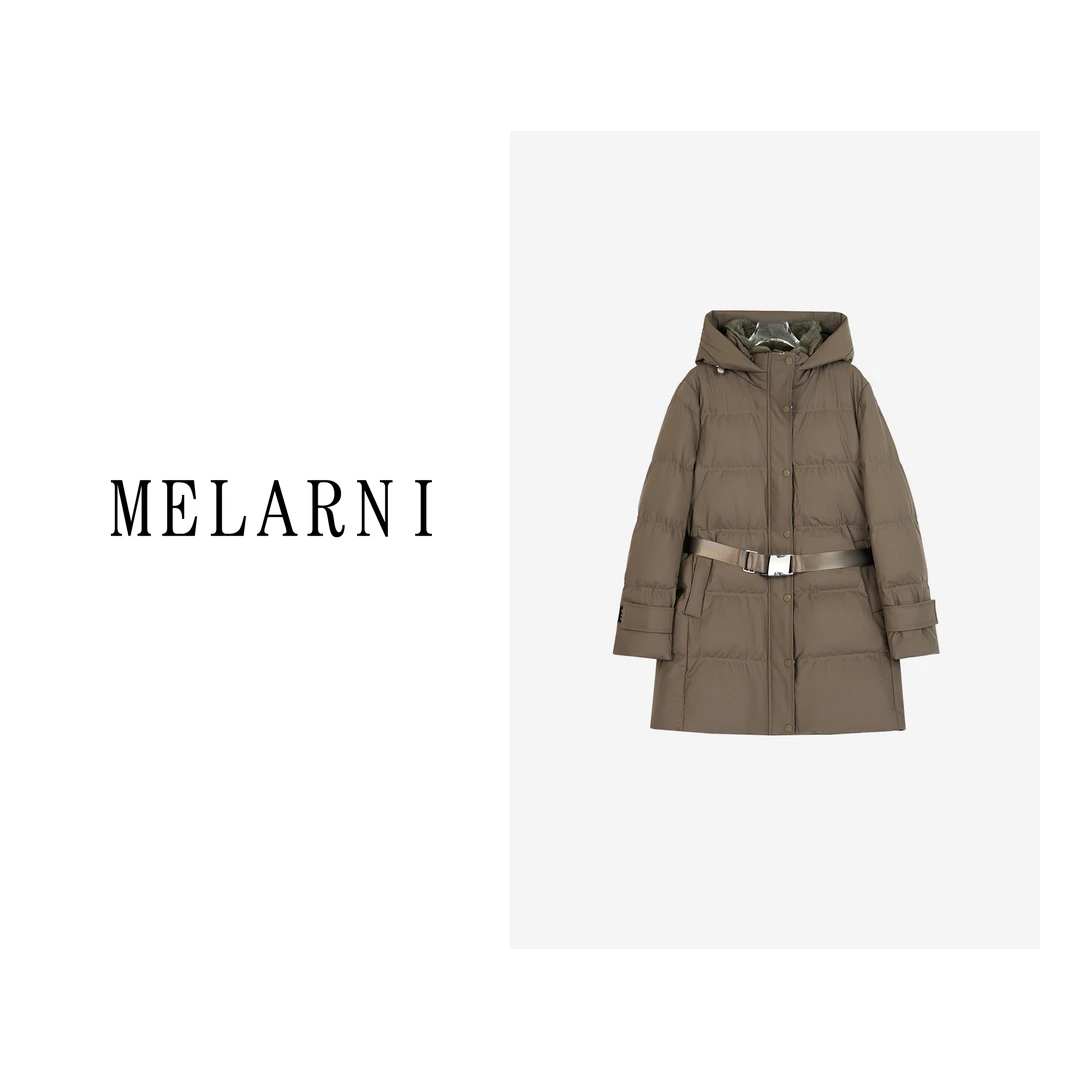 【MELARNI】女士秋冬宽松保暖中长款羽绒服MLN11381
