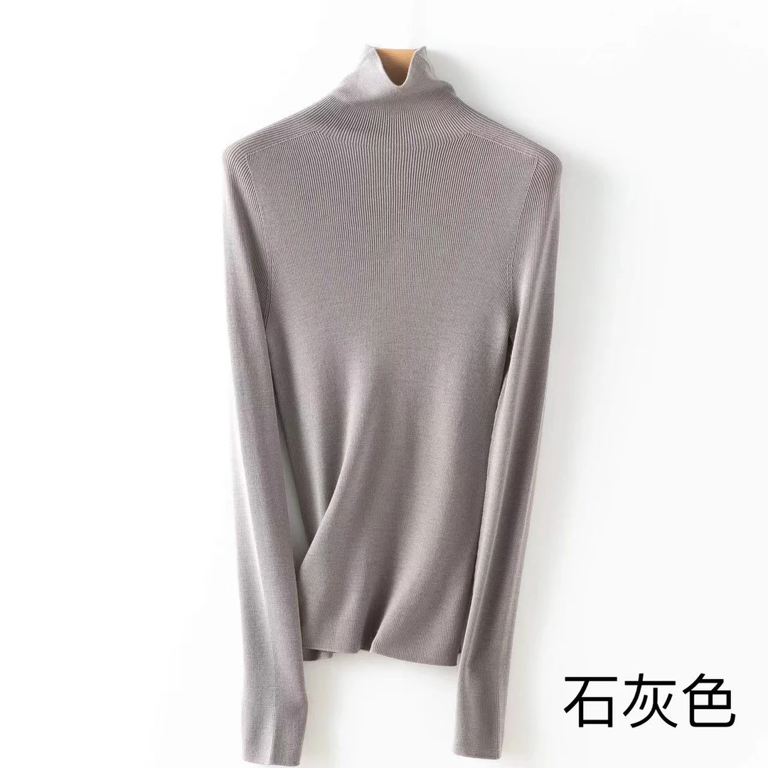 高领自由领可机洗无缝一线成衣超细精纺新澳100%羊毛衫513818