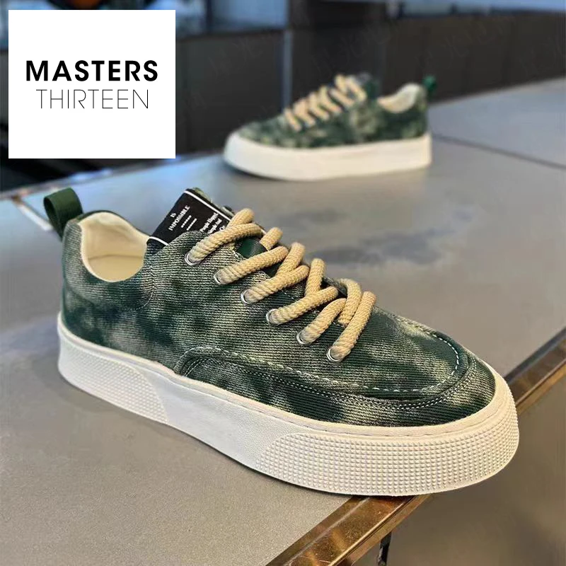 夏季新款男鞋潮流百搭厚底耐磨帆布鞋子男款轻便防滑休闲板鞋BT22