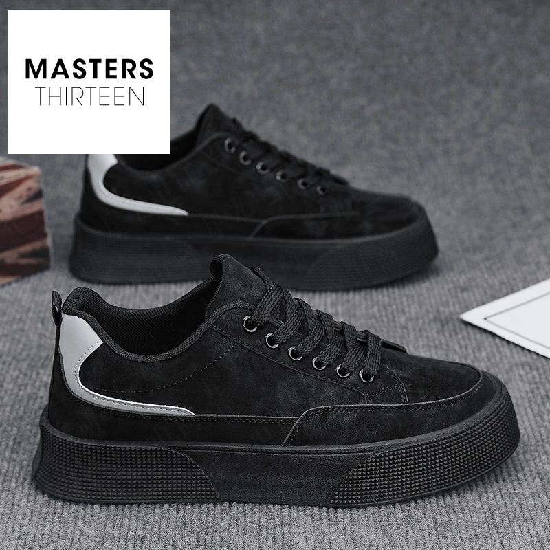 秋季男鞋厚底增高休闲板鞋防滑耐磨低帮鞋男款百搭舒适潮鞋2007