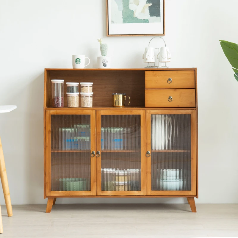 新疆包邮北欧厨房餐边柜酒柜橱柜简约置物客厅碗柜多功能家用储物