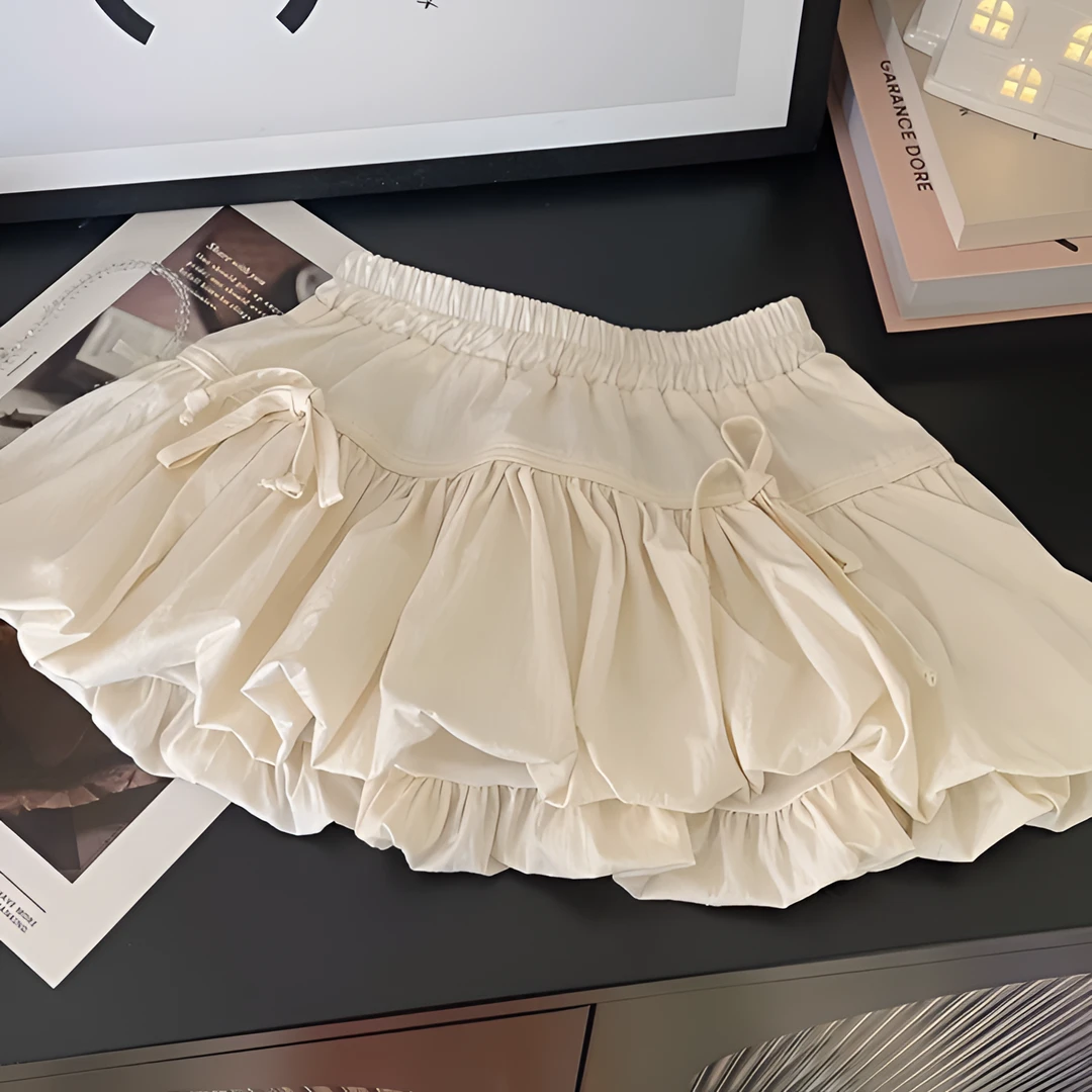 韩版女童夏季公主洋气花苞短裙裤新款ins甜美风baby百搭半身裙裤