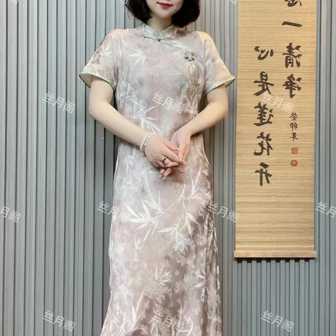 花之物语｜新款改良年轻款端庄复古国风清新连衣裙20247690-校校