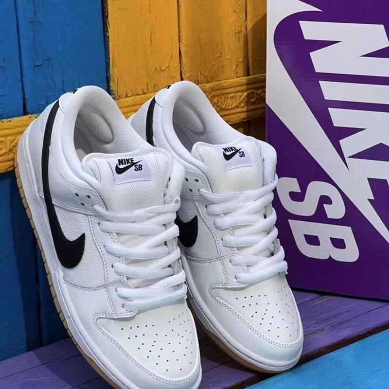 AJ白黑生胶百搭低帮Dunk SB休闲运动鞋带气垫板鞋耐磨校园男女鞋