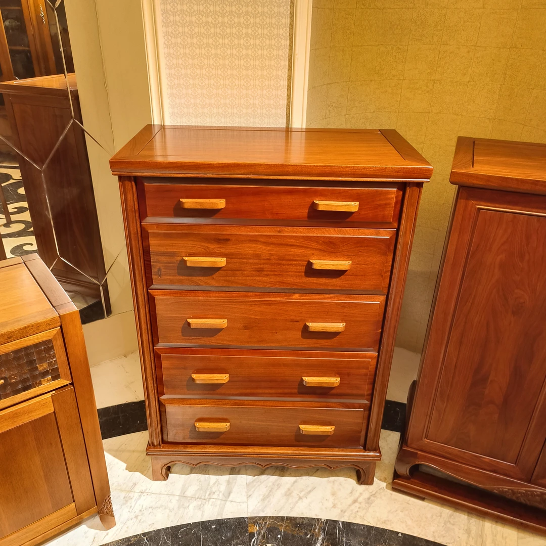 YM724全实木五斗柜880*475*1270 客厅简约家用大容量收纳柜