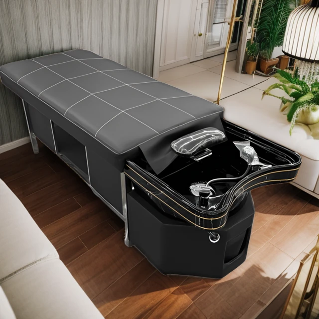 发廊美发理发店不锈钢美容泰式按摩美发床水循环头疗头疗床洗头床