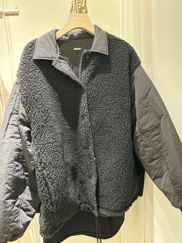 东大门正品OBj家两穿毛毛外套棉（No退No换）加绒加厚