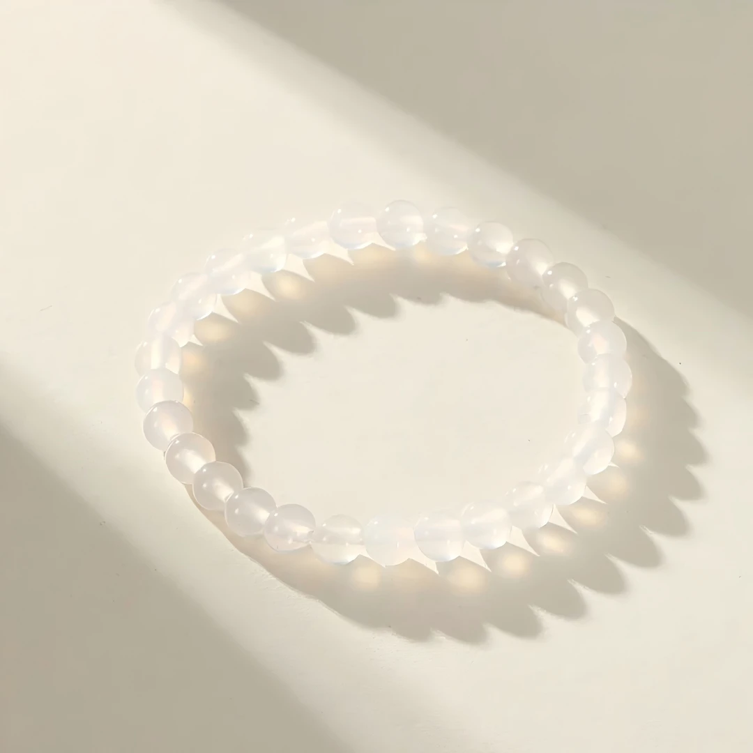 【云梵珠宝】夏日必备·天然白月光玛瑙精美手串（发货多样性一件）