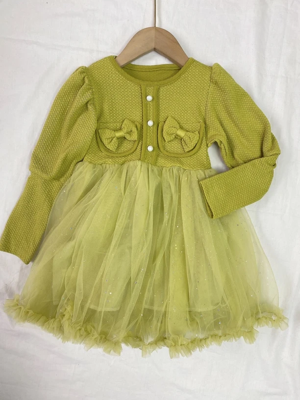 秋款长袖亮闪闪连衣裙