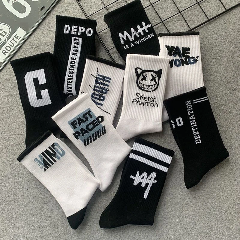 袜子男款防臭中筒袜ins潮流街头百搭篮球袜防汗潮款加长版袜春秋