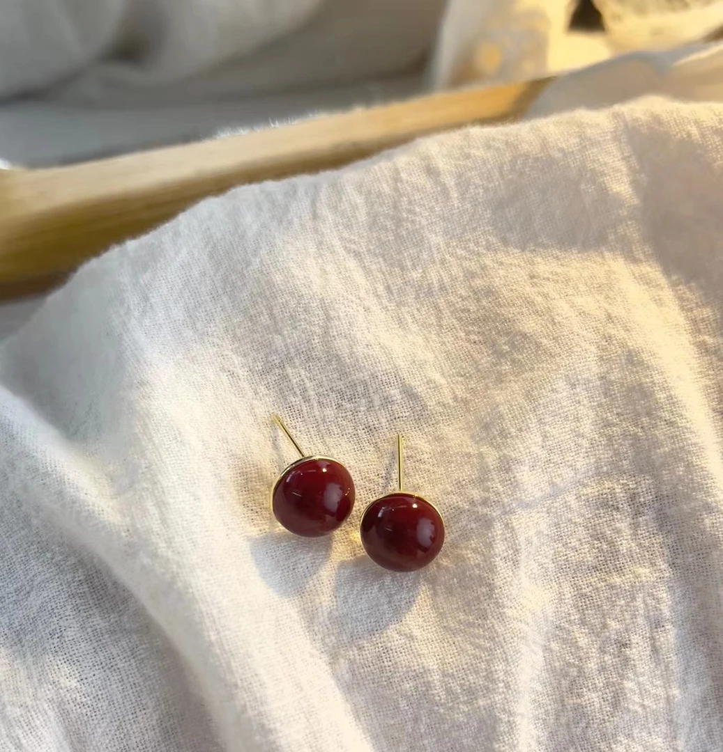 铜合金耳饰 轻奢高级感大珍珠耳环E159