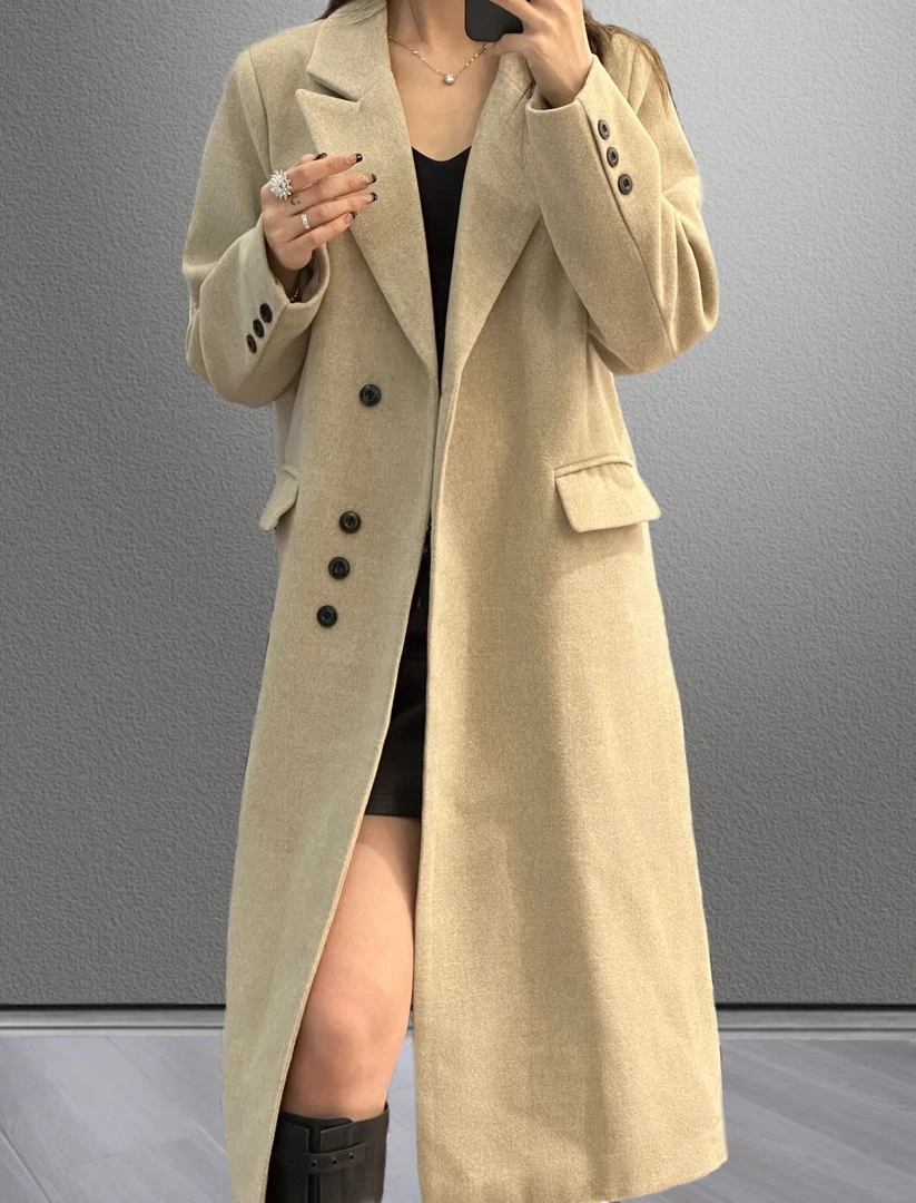 西装毛呢外套女2024秋冬新款高级感休闲气质休闲大衣