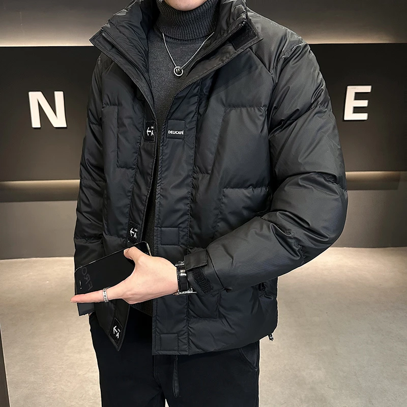 IMPISH LEE冬季新款男士立领纯色羽绒服百搭休闲潮牌防寒时尚保暖
