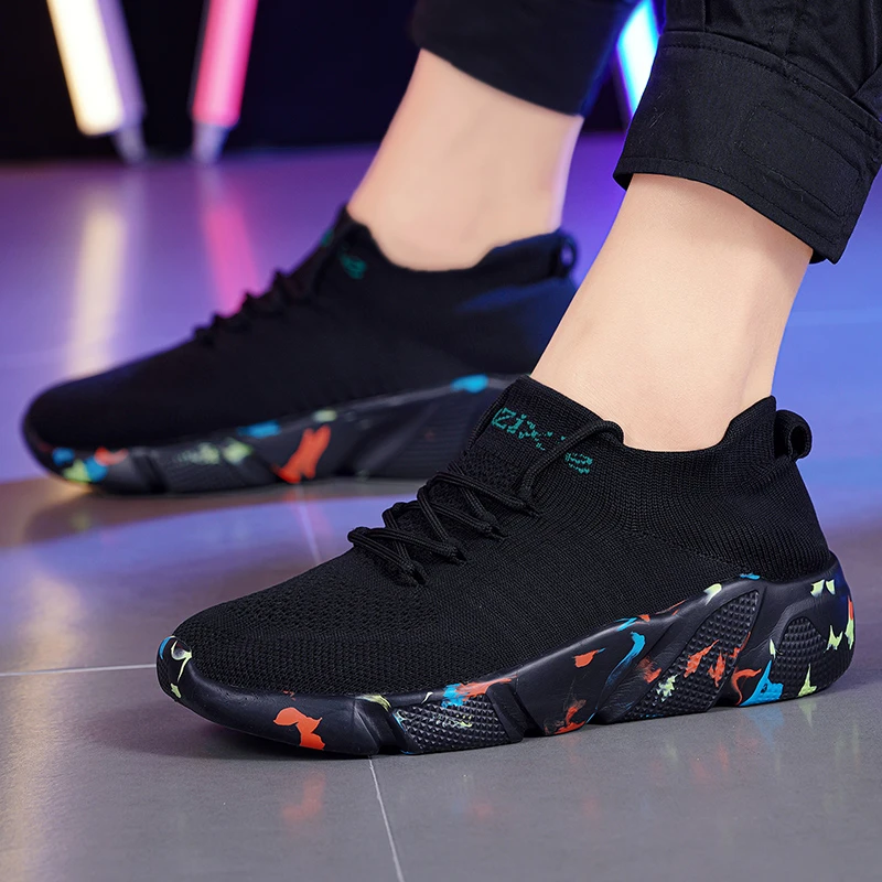 男女鞋春秋季新款透气新款袜鞋潮牌休闲袜子鞋轻便情侣跑步运动鞋