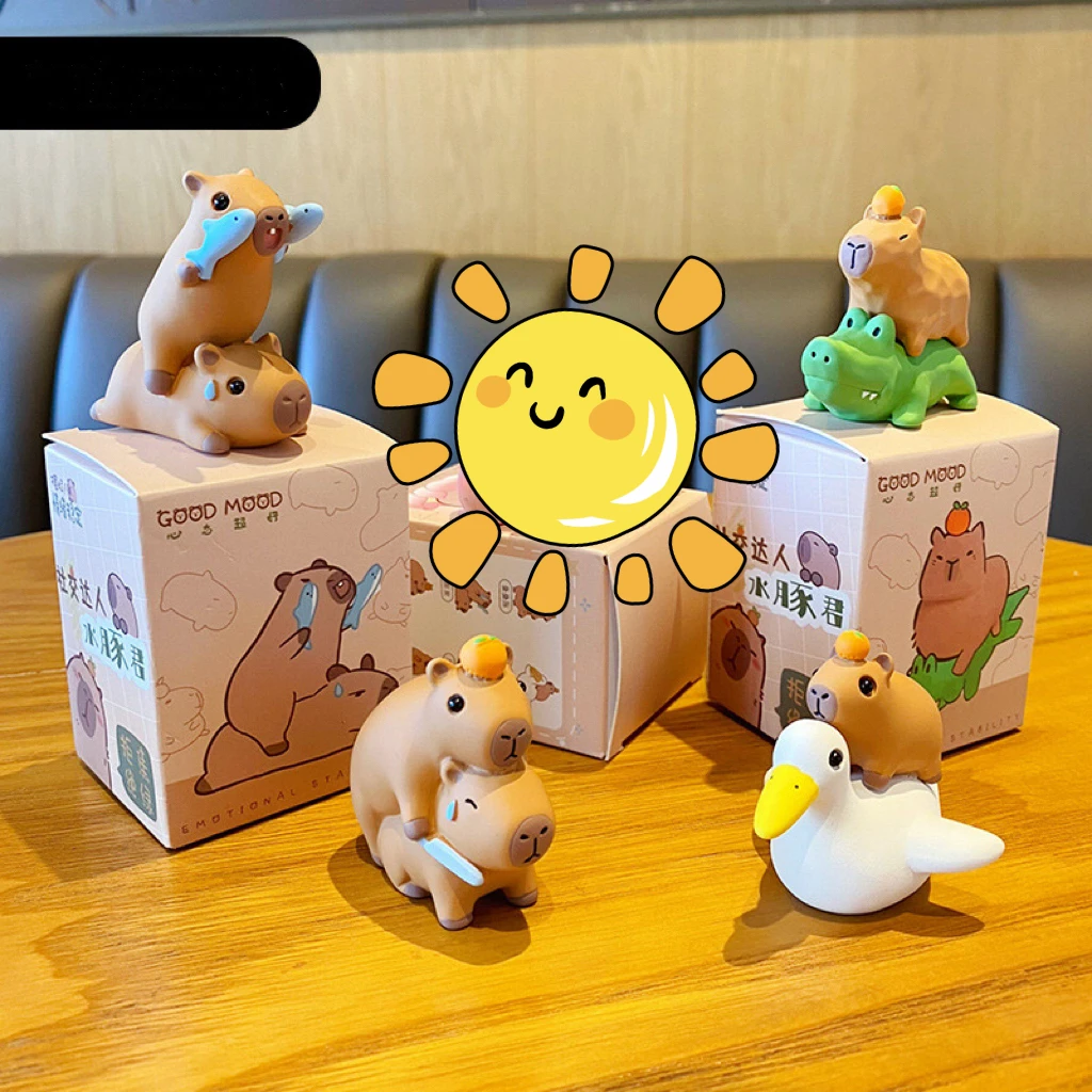 网红卡皮巴拉水豚创意树脂可爱摆件【直播拆➕对对碰】车载 简约