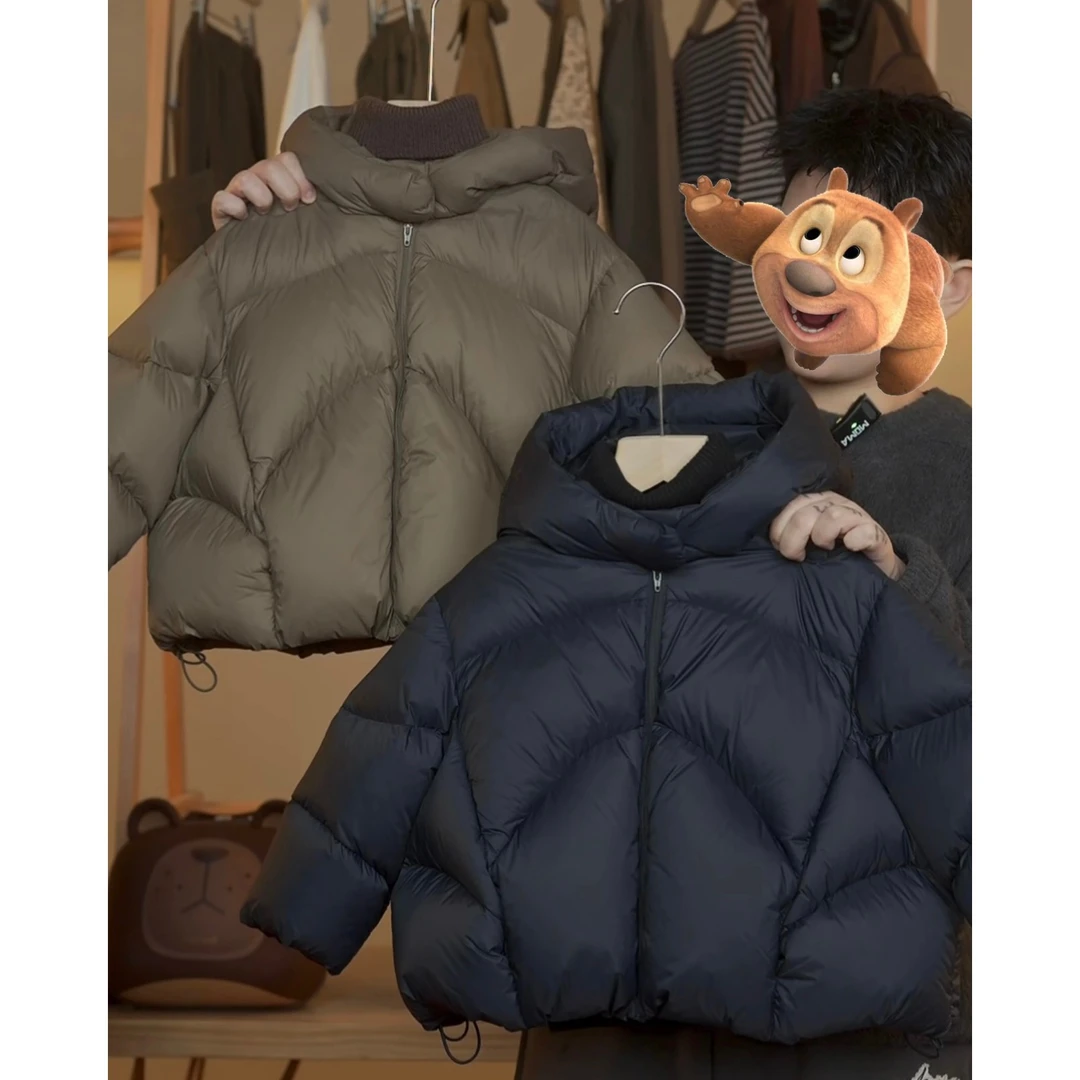 现货-暖冬男童韩版白鸭绒羽绒服冬季连帽外套NXZ0011
