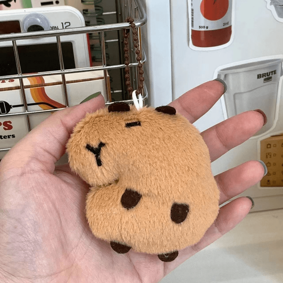 吱吱叫卡皮巴拉毛绒公仔挂件可爱少女心卡通玩偶挂饰挂链耳朵鼠