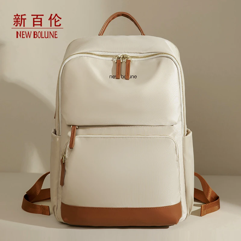 NEW BOLUNE新百伦正品女休闲背包百搭大容量旅行双肩包学生书包潮