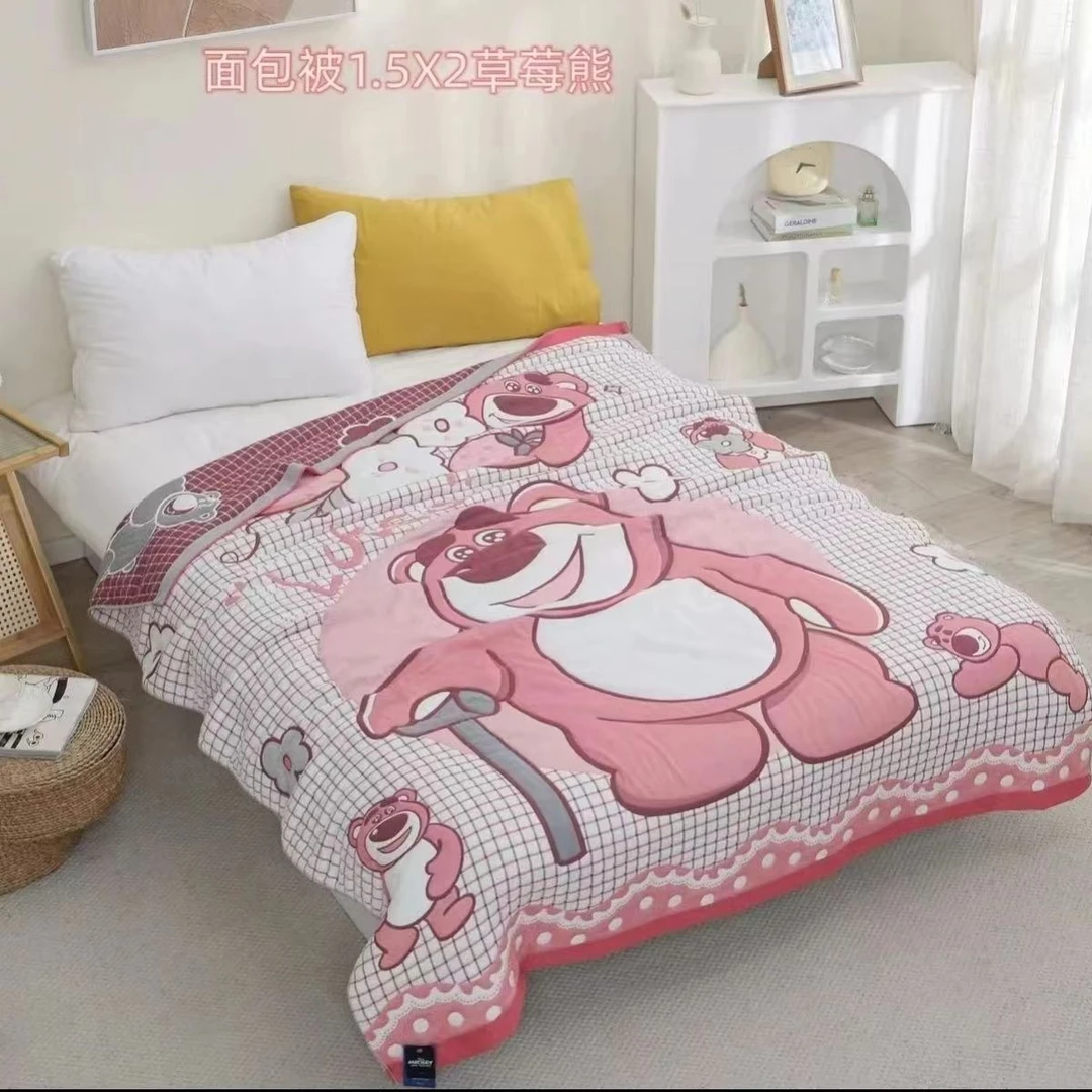 A类卡通全棉盖毯纱布盖毯150厘米*200厘米可爱亲肤幼儿冷感