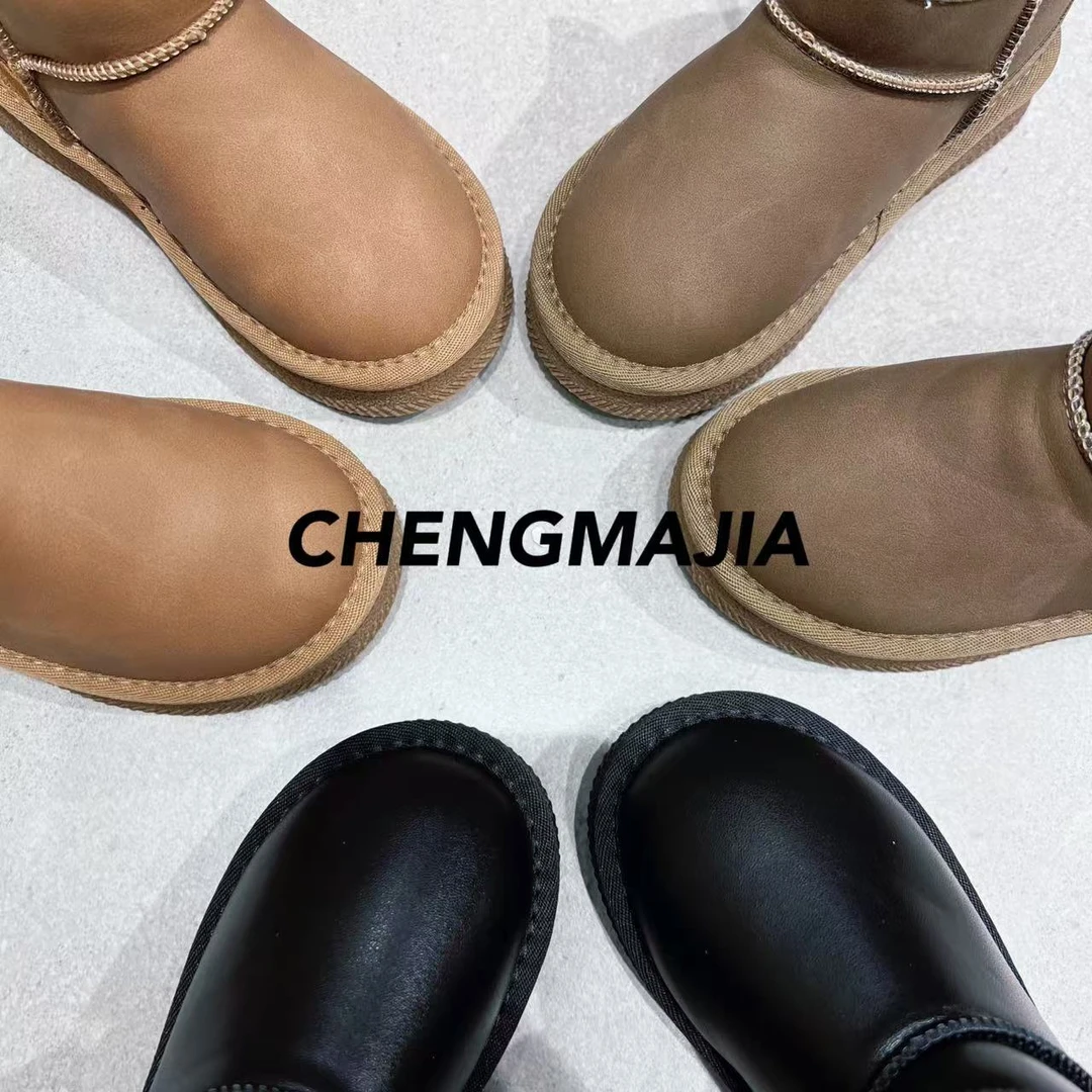 冬季新款百搭简约保暖儿童防水雪地靴