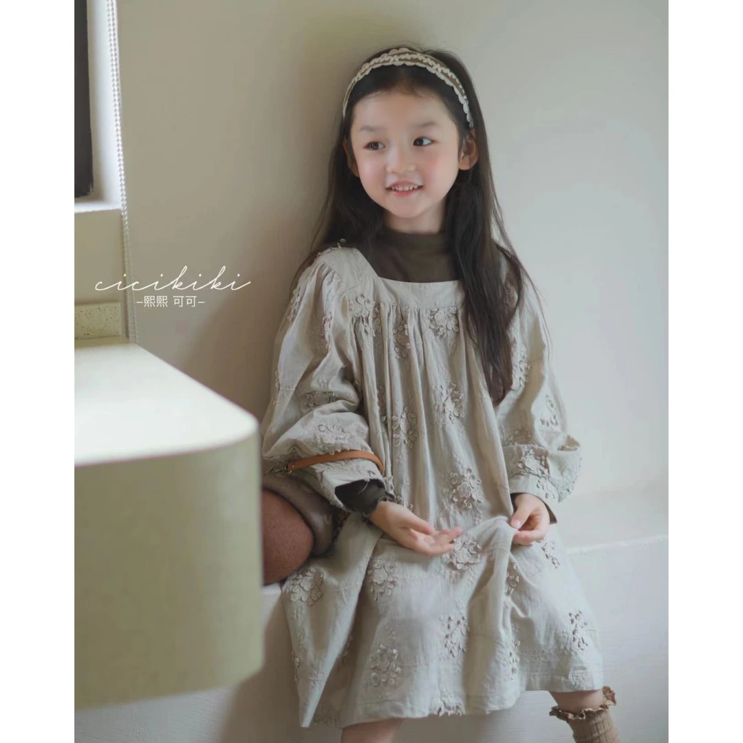 现货【森屿】儿童女童时尚气质长袖连衣裙熙熙可可LYQ23100