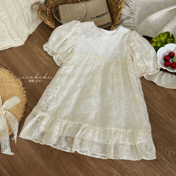女童时尚气质儿童短袖连衣裙L079