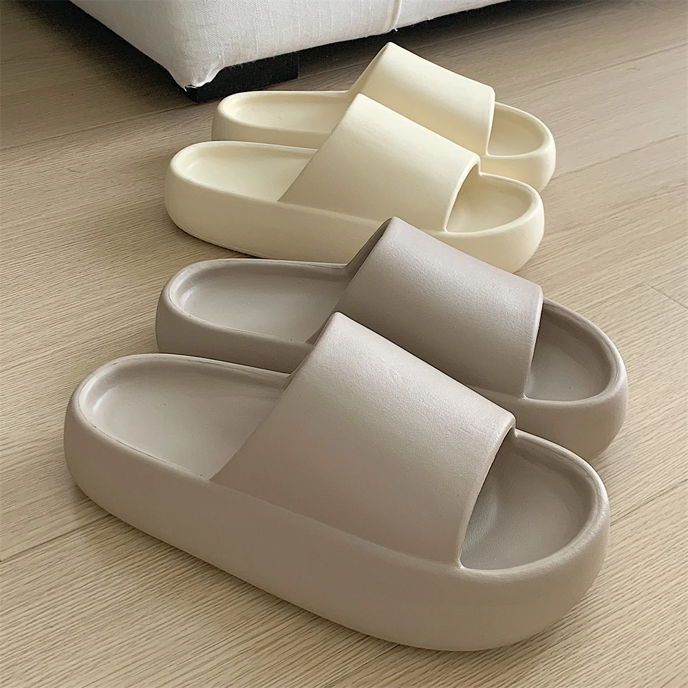 细细条 简约时尚增高厚底凉拖鞋男女夏季外穿居家用防滑EVA沙滩鞋