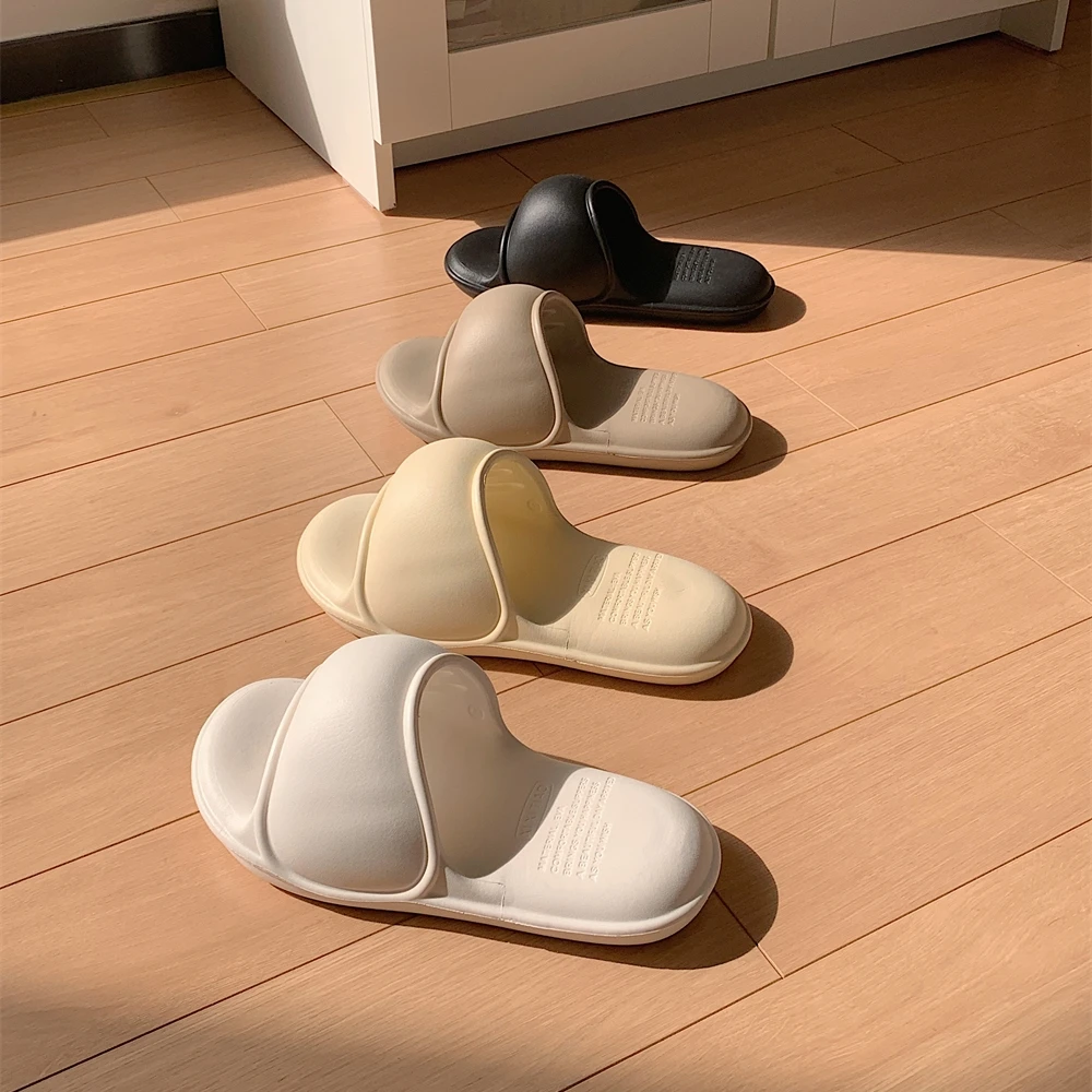 细细条 夏季时尚简约男女士居家eva踩屎感厚底情侣室内浴室凉拖鞋