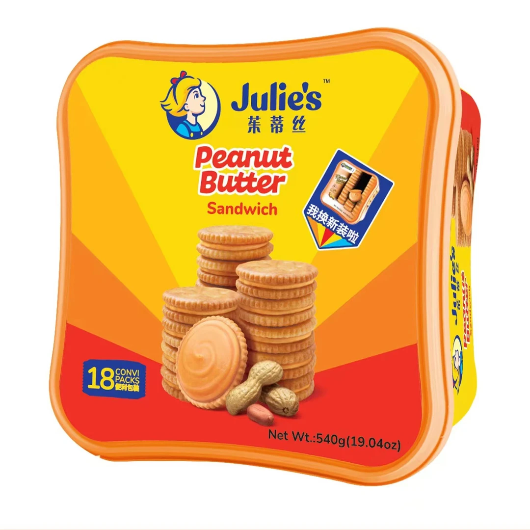 Julie's/茱蒂丝【26年1月】马来西亚进口花生酱三明治夹心饼干540g