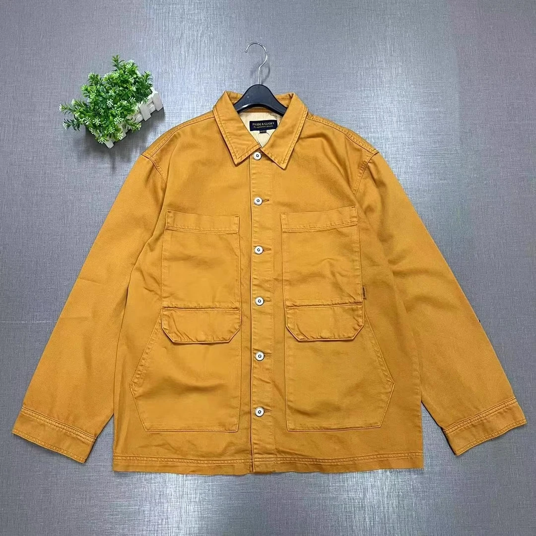 大老鹰PLORY POJKD2301D春秋潮流多口袋时尚牛仔外套男