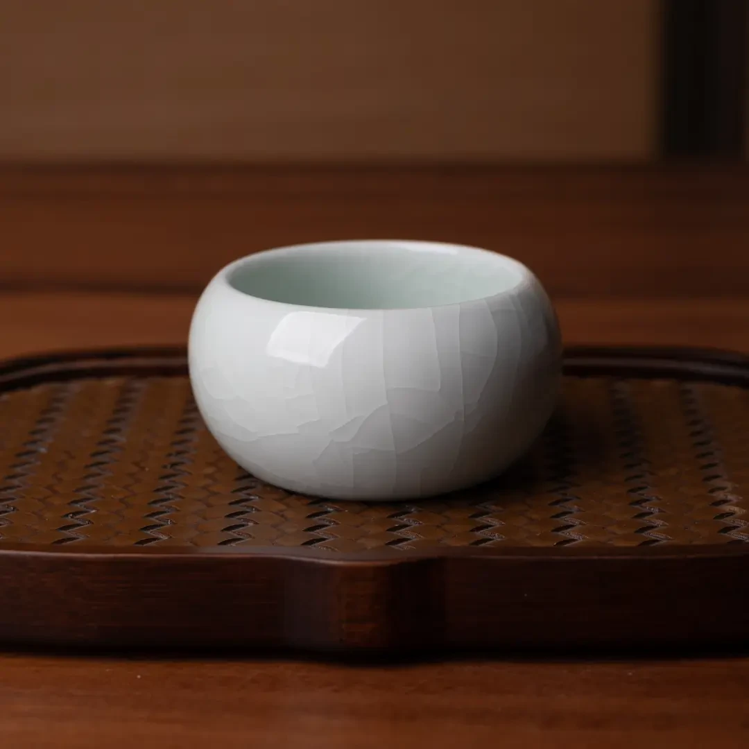 玉青釉龙凤禅定高端汝窑汝瓷茶具手工复古家用大容量陶瓷中式创意