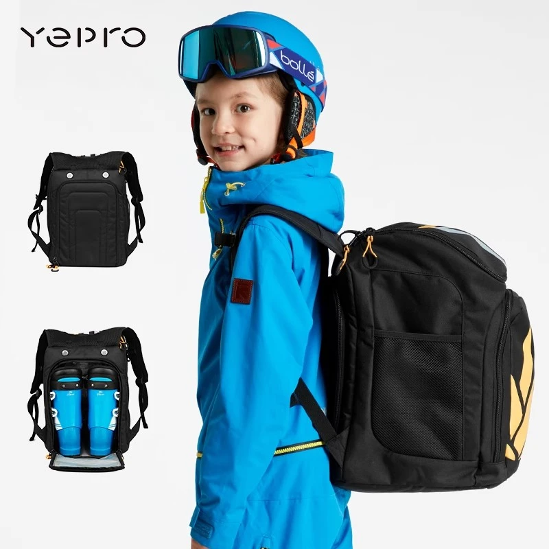 Yepro儿童单双板滑雪鞋靴包手提双肩两用干湿分仓可装头盔雪具包
