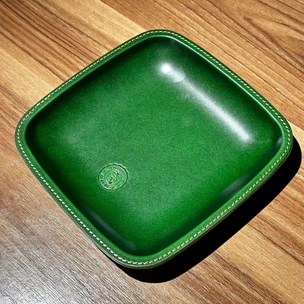 手工牛皮真皮醒草盘