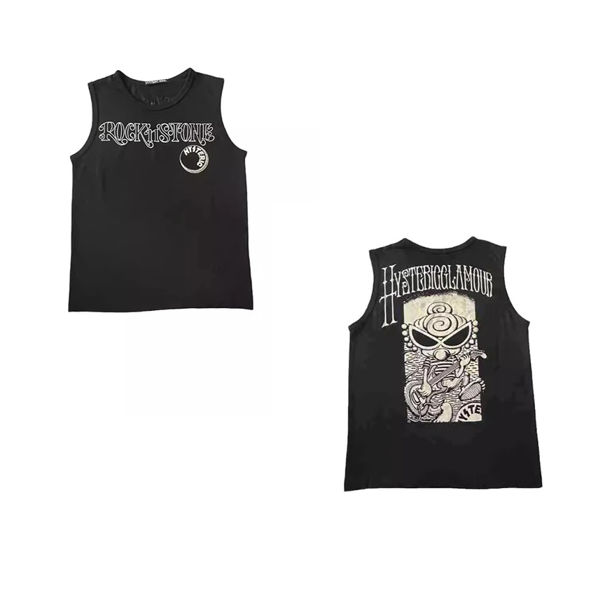 【伍悦童品】24夏季背心潮牌奶嘴字母印花无袖背心儿童休闲宽松背心