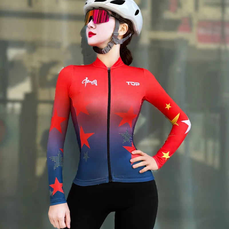【荣耀云朵暖绒】秋冬季加绒保暖速干骑行服公路自行车长袖单车上衣