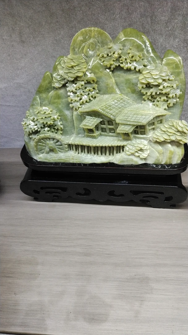 岫玉摆件！家摆山水顺风顺水！