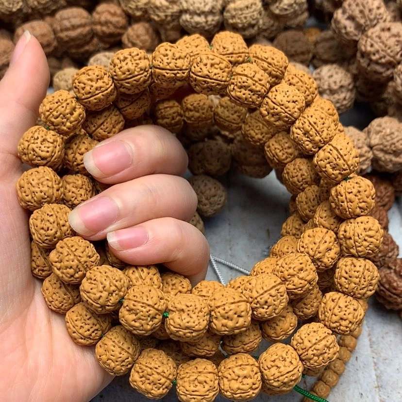 六瓣蜂巢108颗*1.2小金刚菩提子金刚菩提手串精品文玩佛珠脖挂