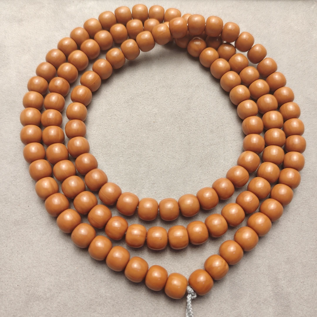 老型猴头108脖挂10mm左右猴头核桃文玩手串猴头微反油青斑