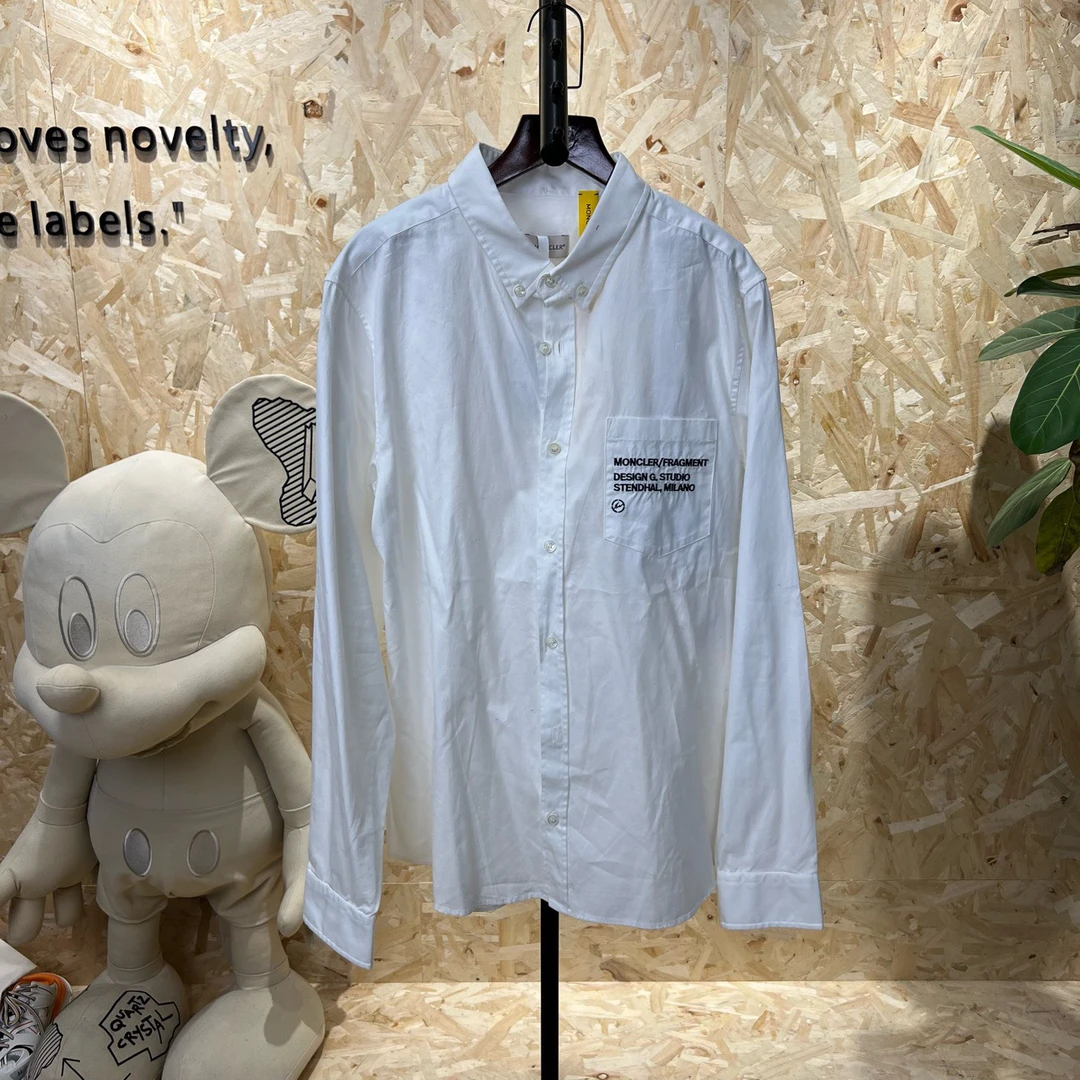 moncler 蒙口 藤原浩联名 白色 衬衫 2码 未使用 ys000136