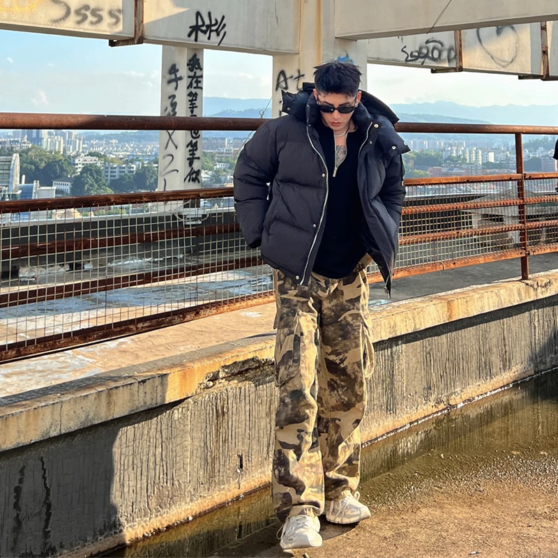 羽绒服男冬季短款2023新款90白鸭绒加厚保暖大码韩版宽松连帽外套