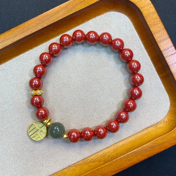 含辰砂工艺品A58-李寻欢【帝王砂8mm+福牌】精美手串-多样性发货