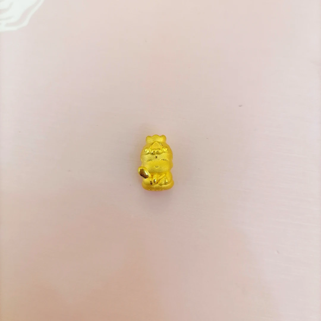 【生肖守护神】 六桂福足金999中穿鸡3D时尚潮流百搭编绳款转运珠