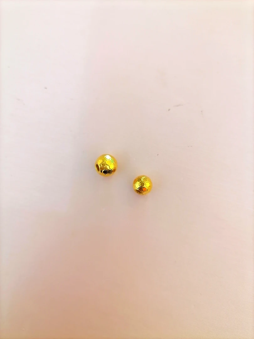 【足球金珠】六桂福足金999足球车花面转运珠时尚百搭多样性发一